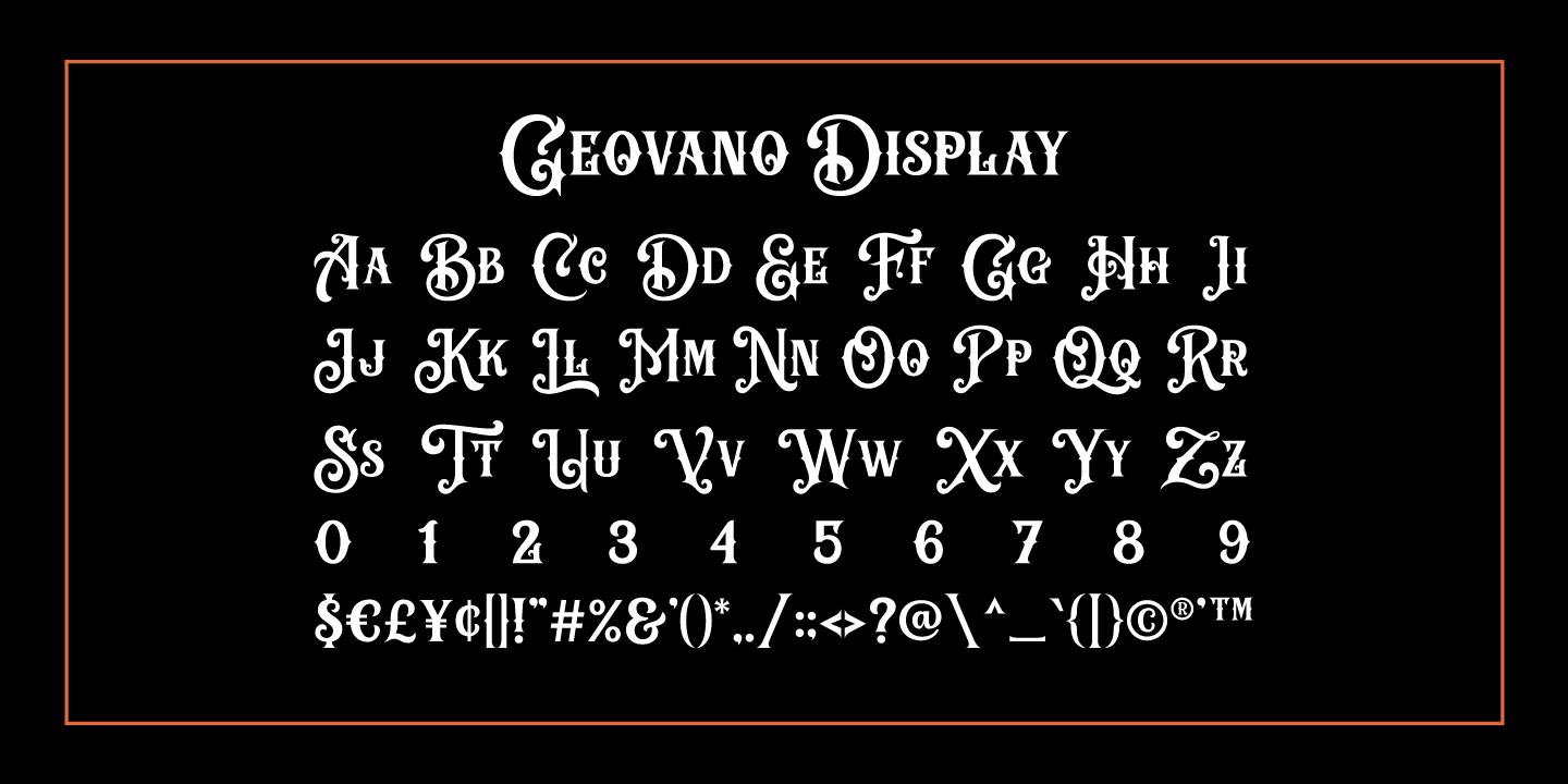 Example font Geovano #5